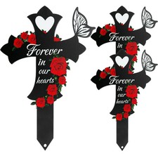 3Pcs Cemetery Decorations for Grave, Grave Decorations for Cemetery Son Dad M...