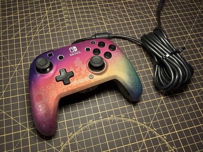 NINTENDO SWITCH RAINBOW WIRED CONTROLLER WITH MARIO CHARACTER USB