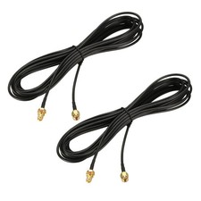 2 x Antenna Extension Cable RP-SMA Male to RP-SMA Female Low Loss RG174 25 Ft
