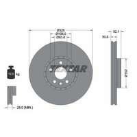 Textar 2X Bremsscheibe Vorne Ø328 Mm AußEnbelüFtet FüR Volvo XC60 156 D4 D5 AWD
