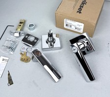 Kwikset Breton Single Cylinder Keyed Entry Door Lever Set w/ Sq Rose Smart Key