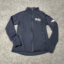 The North Face Jacket Womens Large Navy Full Zip Fleece Sleeve Pocket Thumbholes