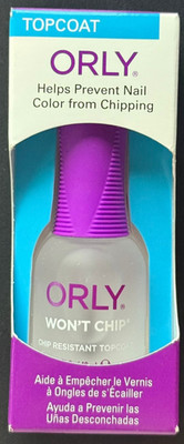 Orly WON'T CHIP Regular Polish chip Resistant Top Coat 0.6 oz New With Box