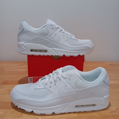 NIKE AIR MAX 90 RECRAFT TRIPLE WHITE MENS SIZE 15 CN8490 100