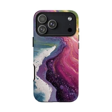 Phone Ink - Case for iPhone/Galaxy/Pixel - Coastal Drip Pink Liquid
