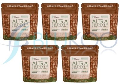 Feel Complete Aura Meersalz Pilz Kräuter Vitamin D Celtic - 80g (5er Pack)