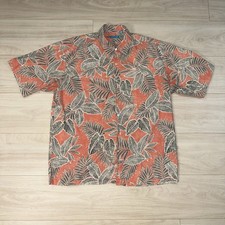 Tori Richard Hawaiian Shirt Mens L Button Up Cotton Lawn Floral Islander Aloha
