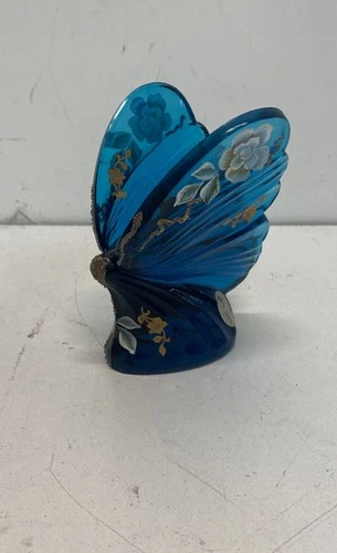 Fenton Butterfly Floral Art Glass Figurine