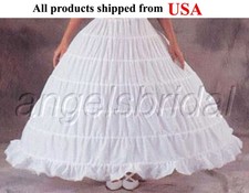 Premium Quality Mega Full Cotton 6-Hoop Halloween Costume Petticoat Skirt Slip