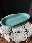 Vintage Homer Laughlin Fiestaware Utility Relish Bread Tray Turquoise Glazed