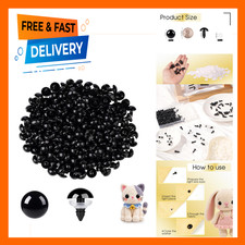 Safety Eyes for Amigurumi 16mm Black Plastic with Washers for Dolls and Crafts