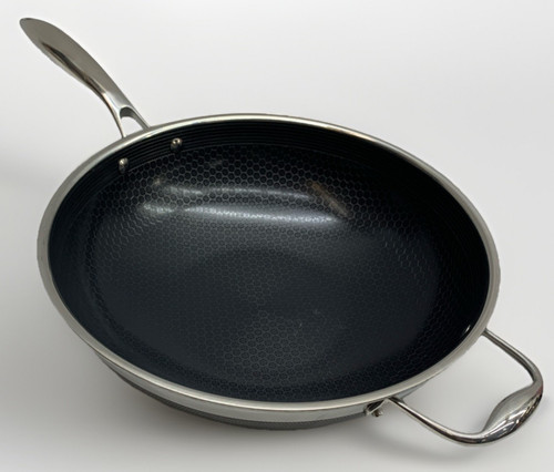 HexClad 12" Wok Hybrid Nonstick Cookware Dishwasher-Friendly NO LID - USED GOOD