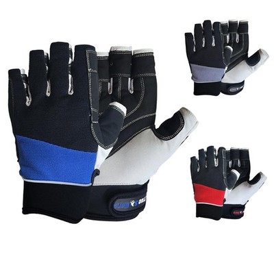 Sailing Gloves for Fishing, Kayaking, Rowing & Canoeing  Short Finger Design