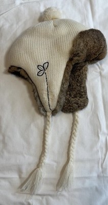 Mad Bomber Rabbit Fur Trapper Hat Aviator Ski Wool Blend Ear Flap L