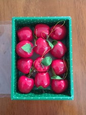 Christmas Apples Ornaments small Open Box Of 12