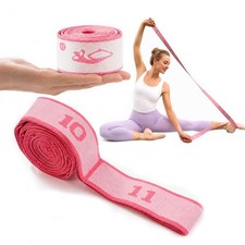 Elastic Yoga Stretching Strap with Loops, Pilates, Ballet, and Physical Thera...