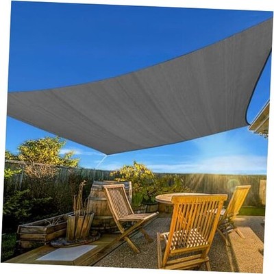  12' x 12' Sun Shade Sails Square Canopy, Dark Grey UV Block Cover for Outdoor 