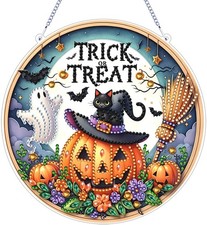 Halloween Hanging Diamond Art Kit for Adults DIY Decor 18 x 18 cm