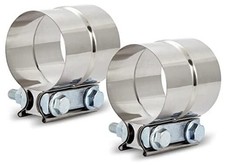  1.5'' Lap Joint Exhaust Band Clamp, Heavy-duty Exhaust Clamps for 1.5in 2pack