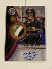2025 Topps TRIBUTE MANNY MACHADO AUTO 4 COLOR CAMO PATCH  AUTO Black /10 PADRES