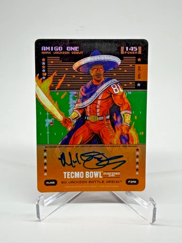 2026 Bo Jackson Battle Arena Tecmo Bowl Amigo One Mark Jackson Auto Fire /50