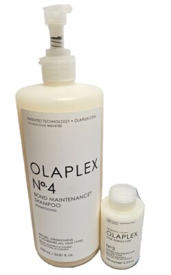 Shampoo OLAPLEX N°4 1000 Ml + OLAPLEX N°3 100 Ml