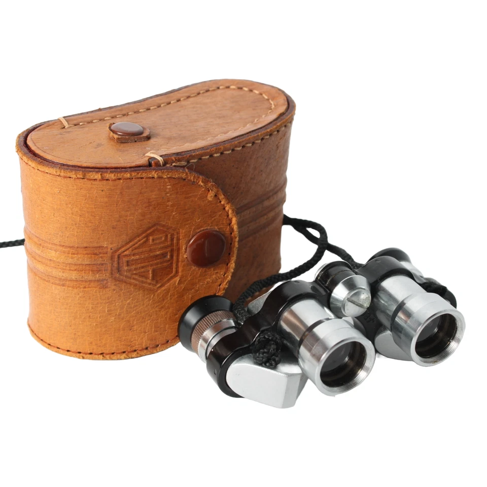 Vintage Asahi Pentax 6x15 Binoculars with Leather Case | Compact Opera Glasses - Image 2 of 4