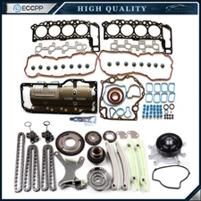 Timing Chain Kit Head Gasket Set Water Pump For Jeep Dodge Ram 1500 04-07 4.7L