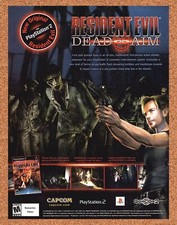 2002 Resident Evil Dead Aim PS2 Original Advertisement / Retro Promo v2