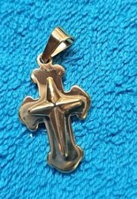 1" Brass Cross Pendant