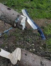 HANDMADE FORGED CARBON STEEL CHOPPER KNIFE HUNTING MACHETE KNIFE MICARTA HANDLE