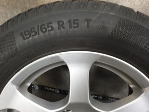 VW Caddy 2K 2KN Maxi Jetta 1KM Alufelgen Winterreifen 195/65 R 15 Continental - Bild 5 von 12