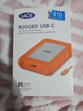LaCie Rugged USB-C 1TB Portable External Hard Drive - Orange (STFR1000800)
