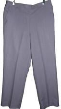 Alfred Dunner Pants Size 14 X 29" Purple Pull-On Flat Front Elastic Back Waist