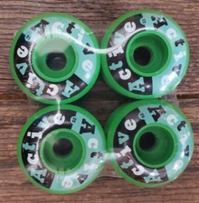 Active Skateboard Wheels 54mm White Made in USA, Set of 4, 100A