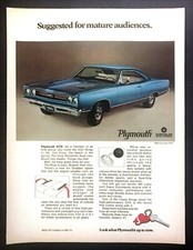 1969 Plymouth Gtx Coupe Photosuggested For Mature Audiences Vintage Print Ad 1969 Plymouth Gtx Coupe Photosuggested For Mature Audiences Vintage Print Ad