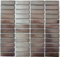 Keramikmosaik Silber Fliesenspiegel Wand KüChe KüChe 24-0217 | 10 Mosaikplatten