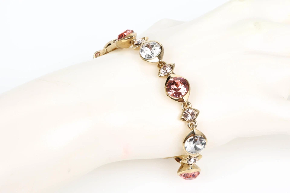 纪梵希 283703 女式线条手链玫瑰桃色多色/金色 7.5 — 第 4/4 张图片