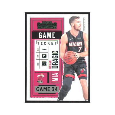 2020 Panini Contenders Green Goran Dragic Heat #34