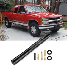 Antena corta de fibra de carbono negra de 4,7 pulgadas para camioneta Chevy GMC SUV SILVERADO de EE. UU.