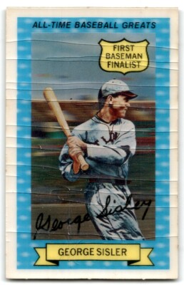 1972 KELLOGG'S ATG GEORGE SISLER ST. LOUIS BROWNS #5