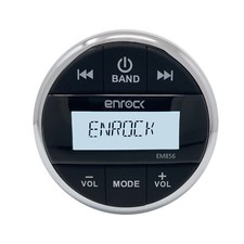 Enrock EM856 Bluetooth Marine Gauge Style AM/FM Radio Receiver USB AUX - Black
