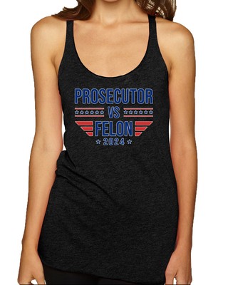 Prosecutor Vs Felon 2024 Funny Election Kamala Trump Tri-Blend Tank Top