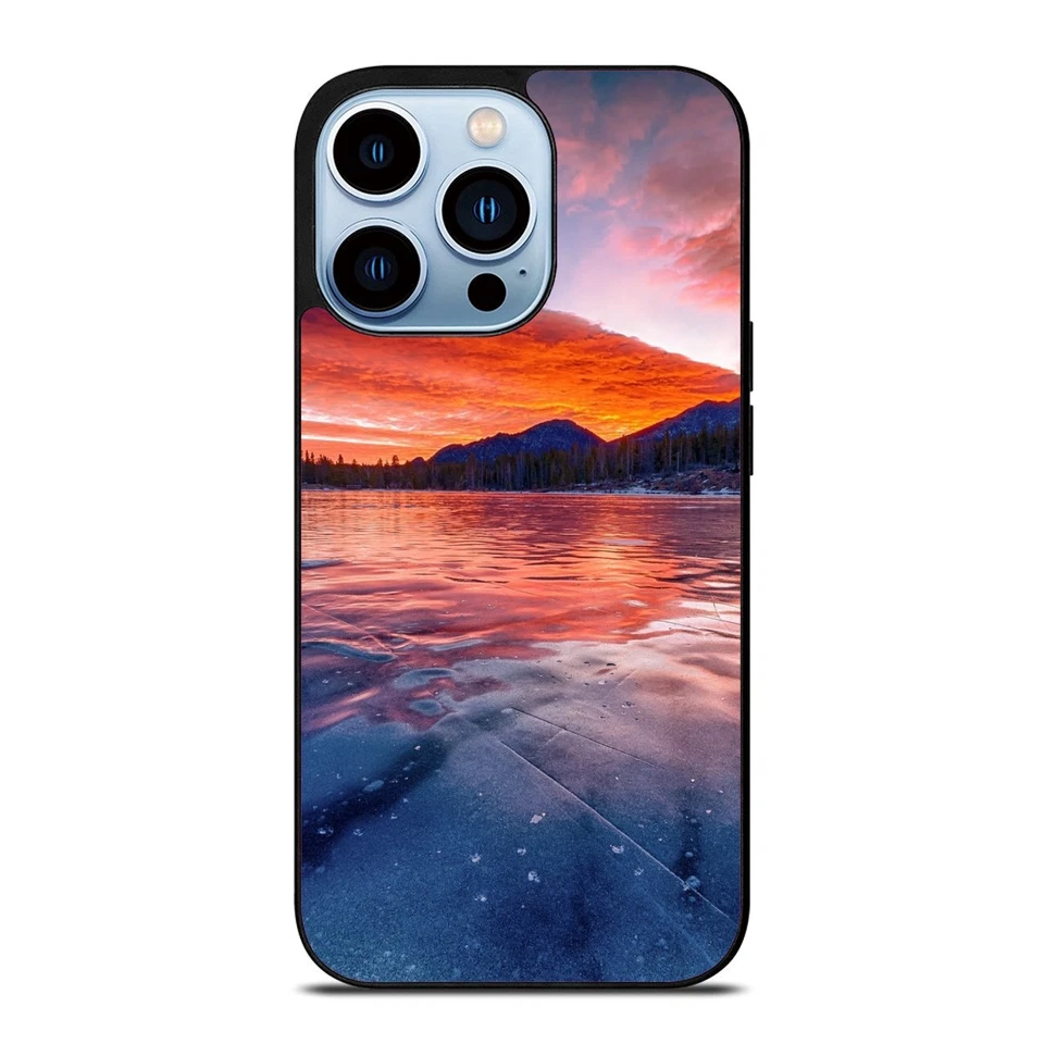 TPU чехол озеро Snowtops замороженный для Samsung Galaxy Apple iPhone 12 13 - Изображение 3 из 4