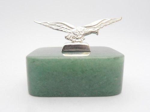 Luftwaffe: Adler aus 925er Silber und Aventurin - Briefbeschwerer - Patent - Bild 2 von 8