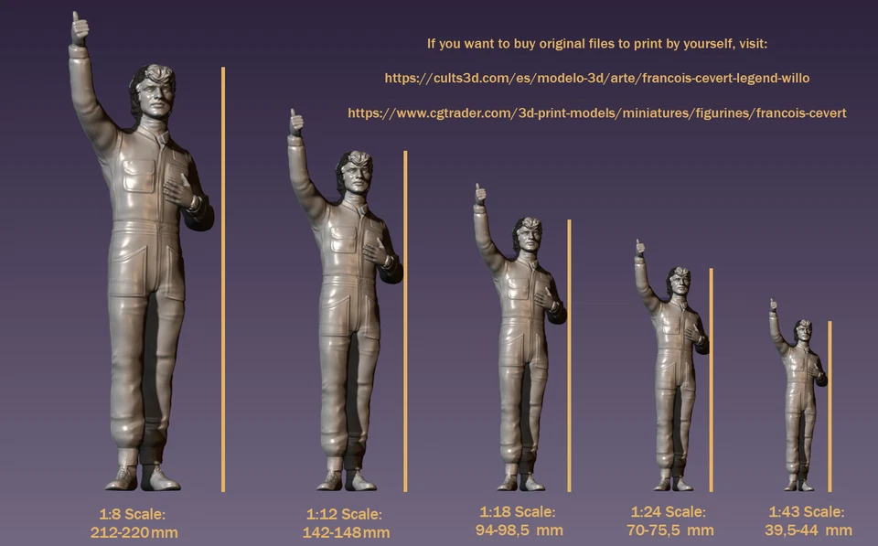 Modello in resina acqua François Cevert Formula 1 leggenda 1/8, 1/12, 1/18, 1... - Immagine 3 di 4