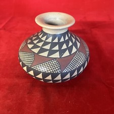 Vintage Mata Ortiz Pottery Bowl Vase Signed Lucero S 4.5” Wide