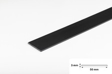 Black PVC Flat Bar Trim 2.5m Durable Plastic Cover Strip Architrave Moulding
