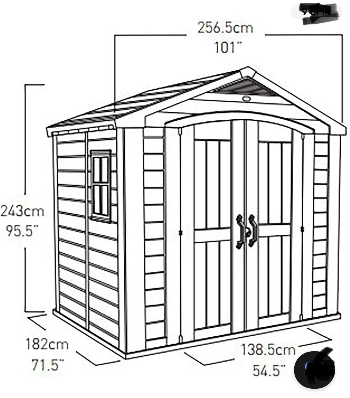 PLASTIC SHED ( Keter Factory Plastic Garden Shed 8ft*6ft With Manual Instruction eBay