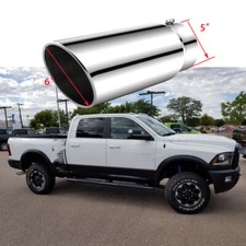 5 Inlet 6 Outlet 15 Long Stainless Exhaust Tip For Dodge Ram 1500 2500 3500